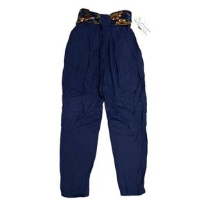 NWT Vintage Brittany Nicole Navy Blue Lightweight Dress Pants Size S